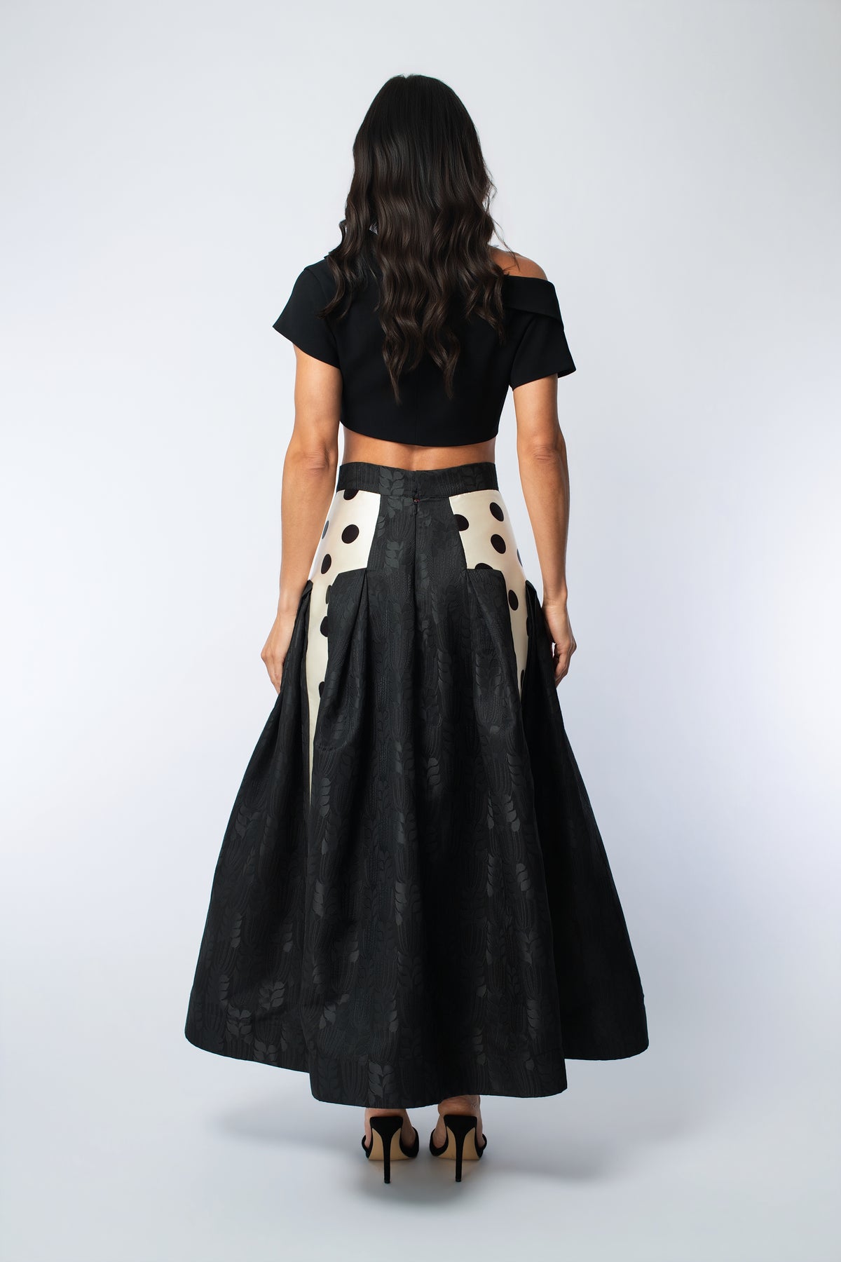 Cold Shoulder Double Breasted Cropped Jacket