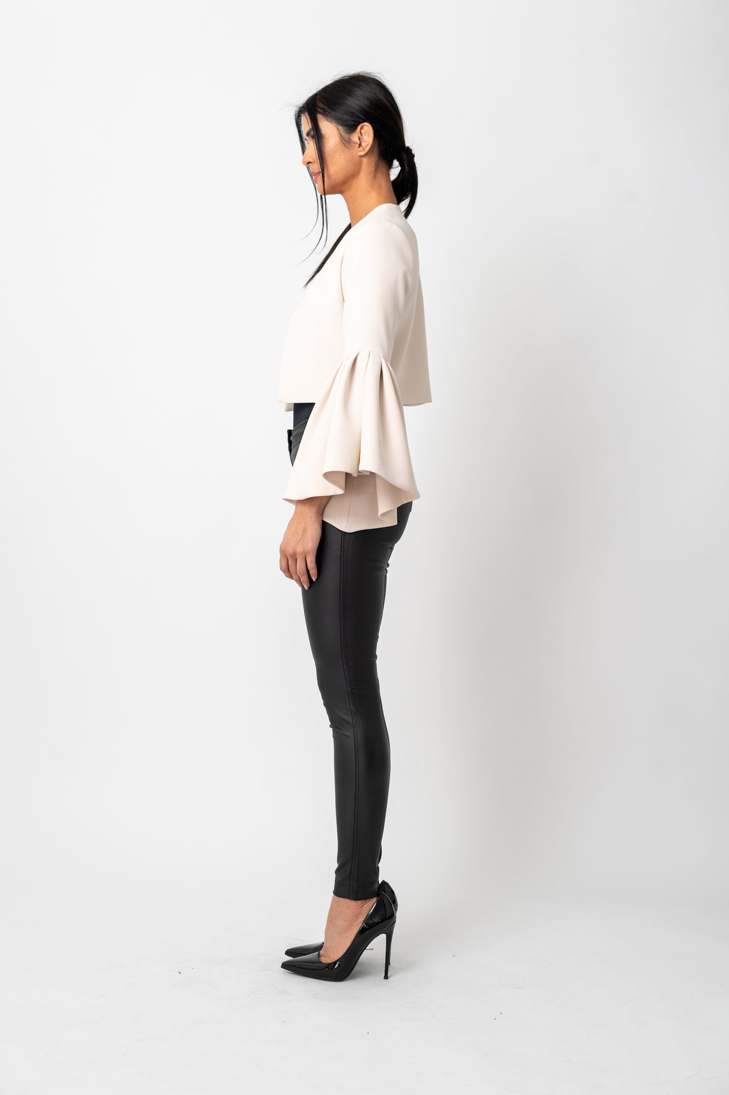 Bell-Sleeve Cropped Jacket