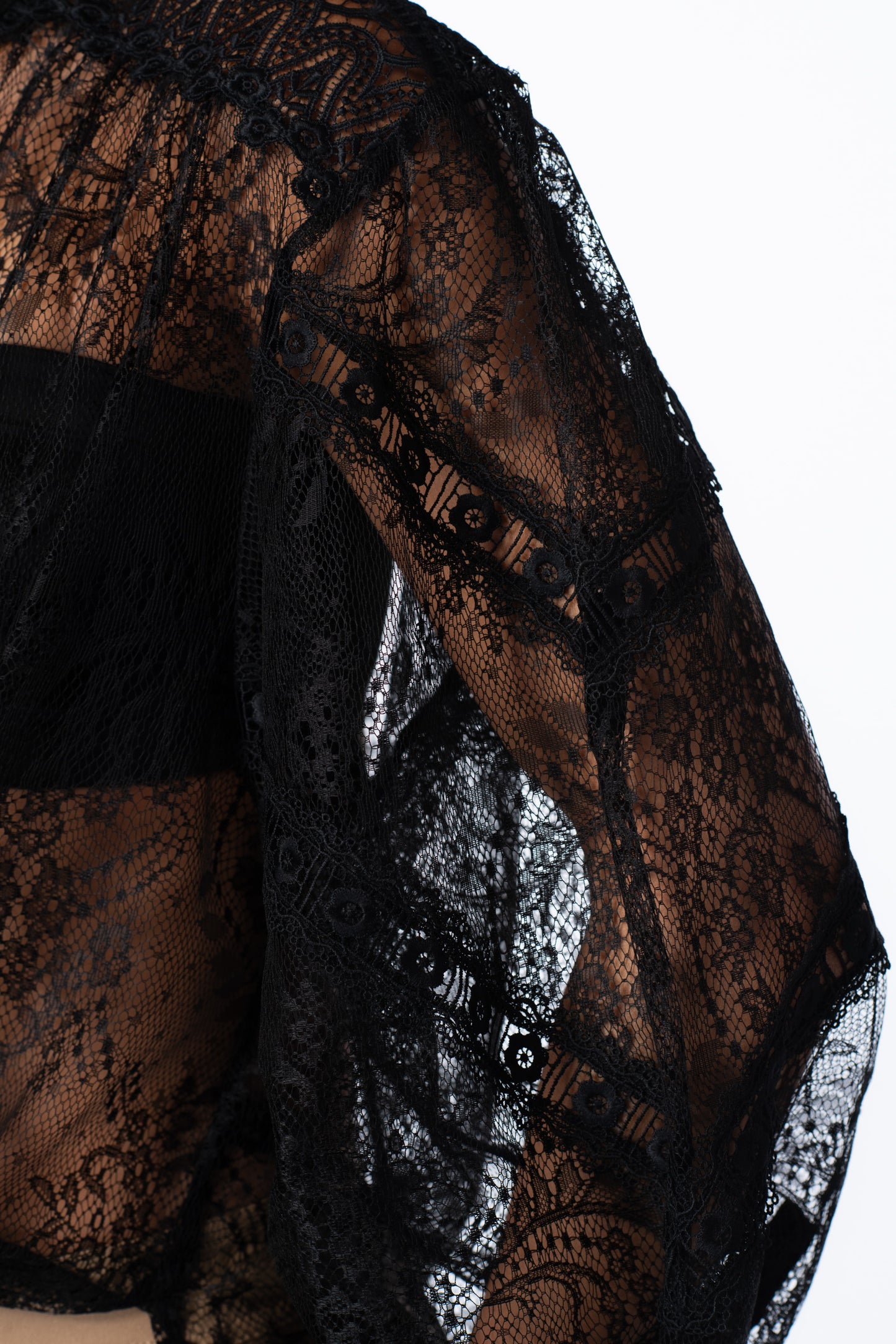 Oversized Button Down Lace Blouse