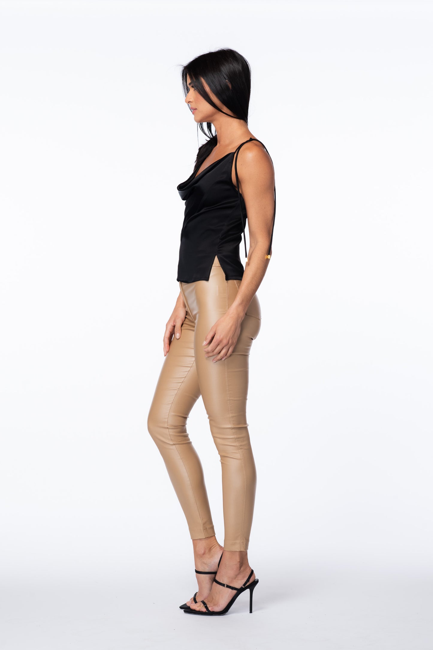 Cowl-Neck Racerback Camisole Top
