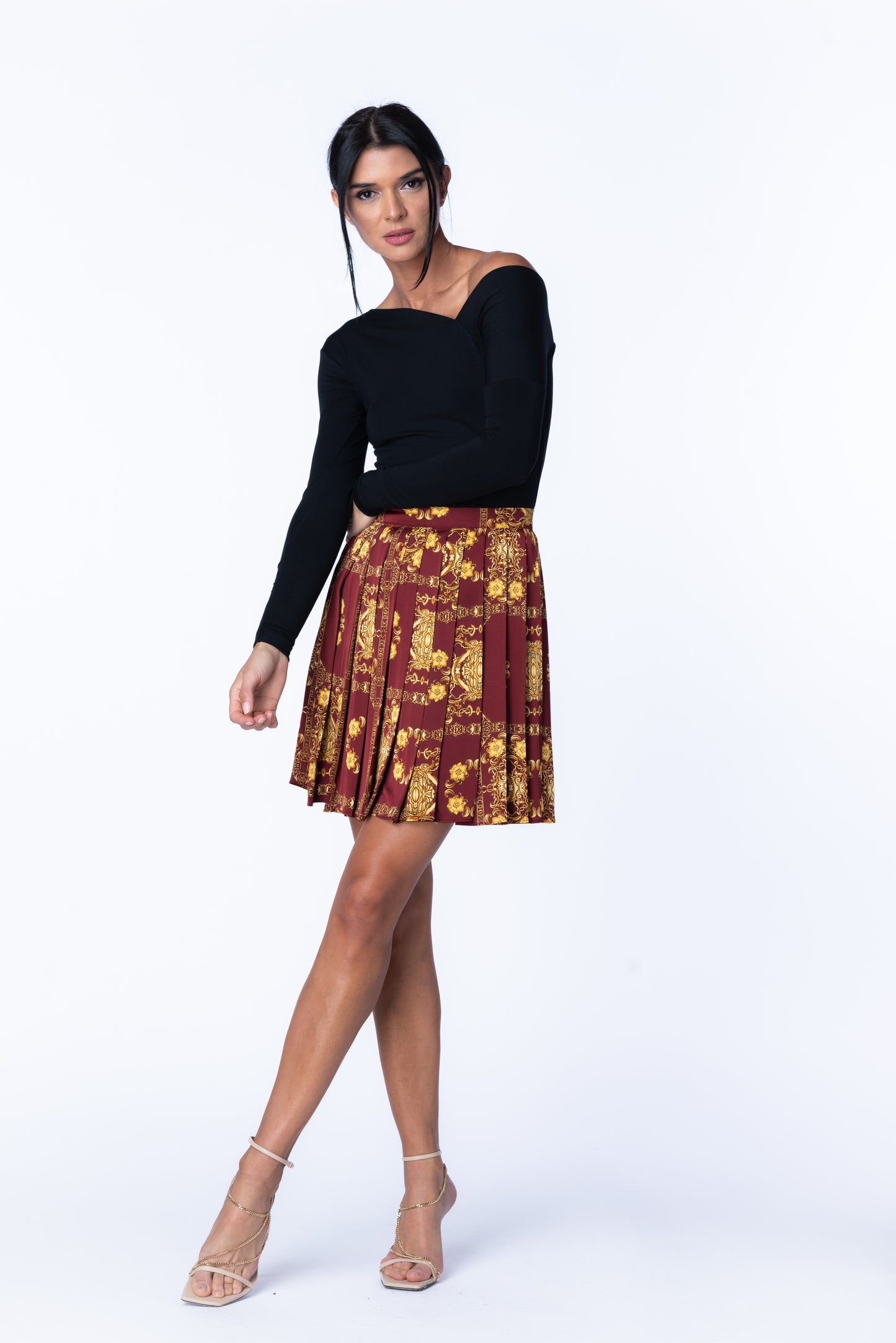 Pleated Mini Skirt