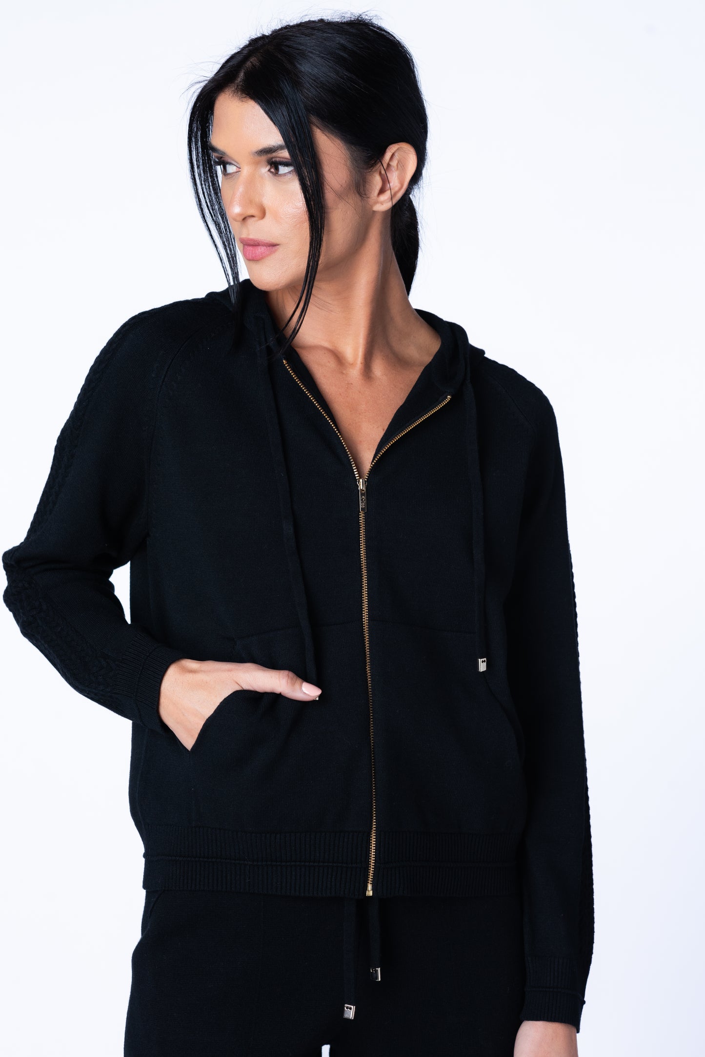 Lala Hoodie Zip-Up Top