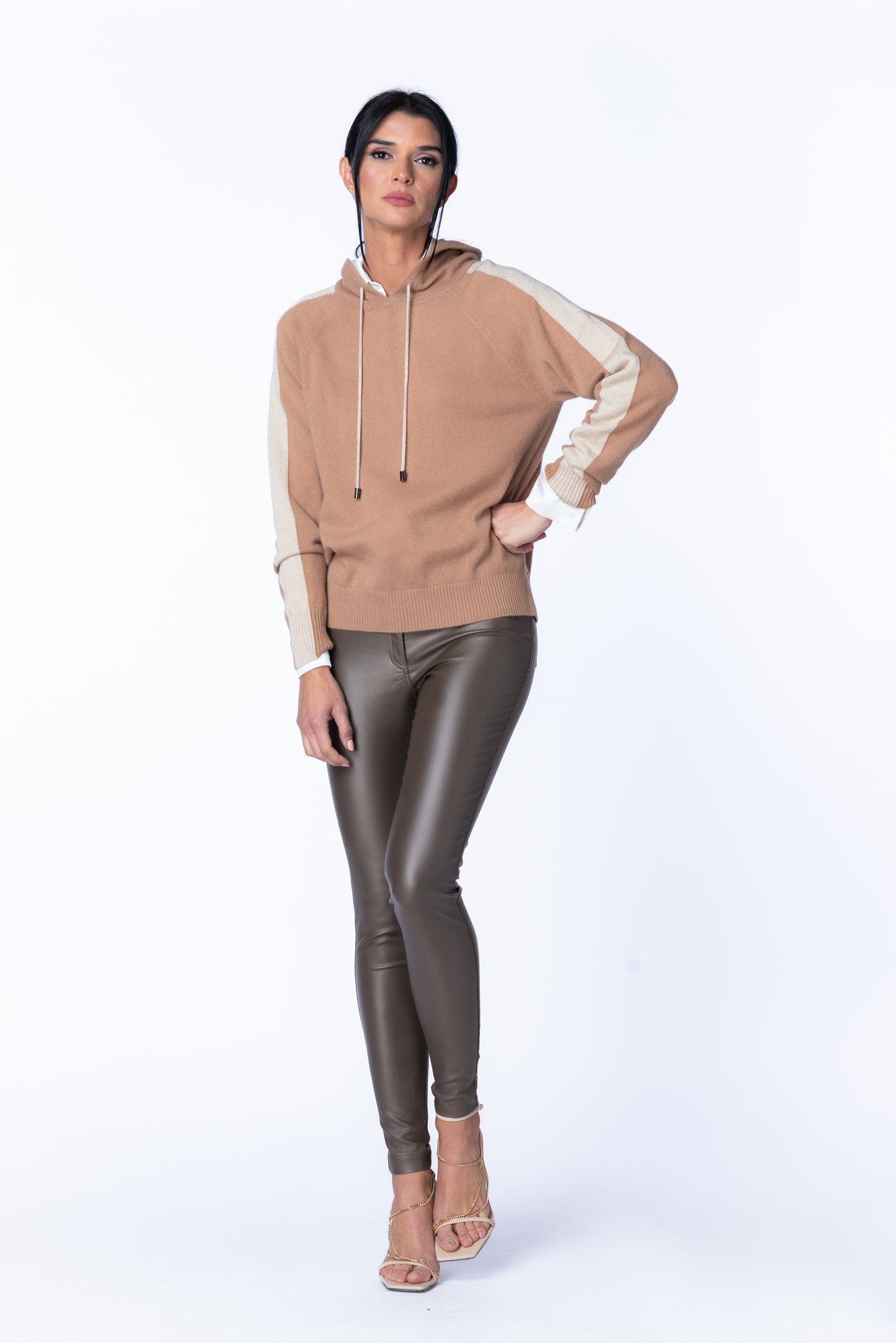 Hillary Lurex Hoodie Top