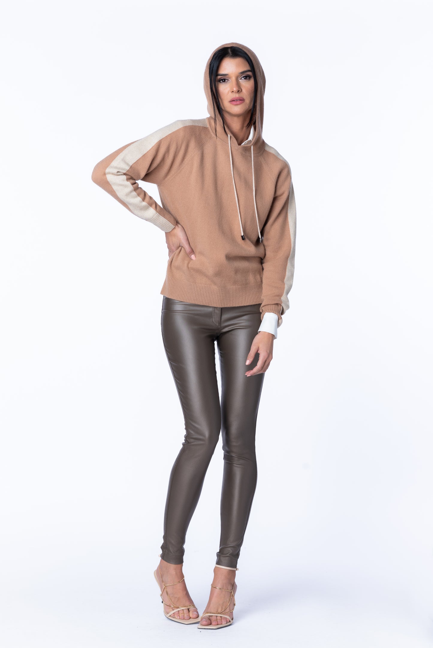 Hillary Lurex Hoodie Top