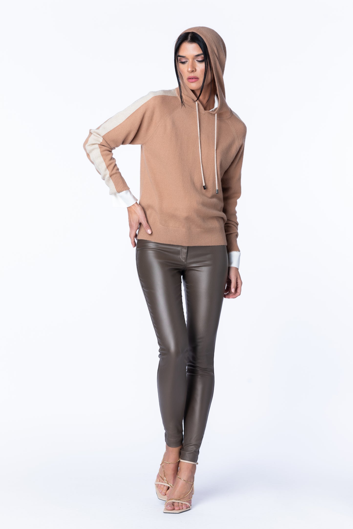 Hillary Lurex Hoodie Top