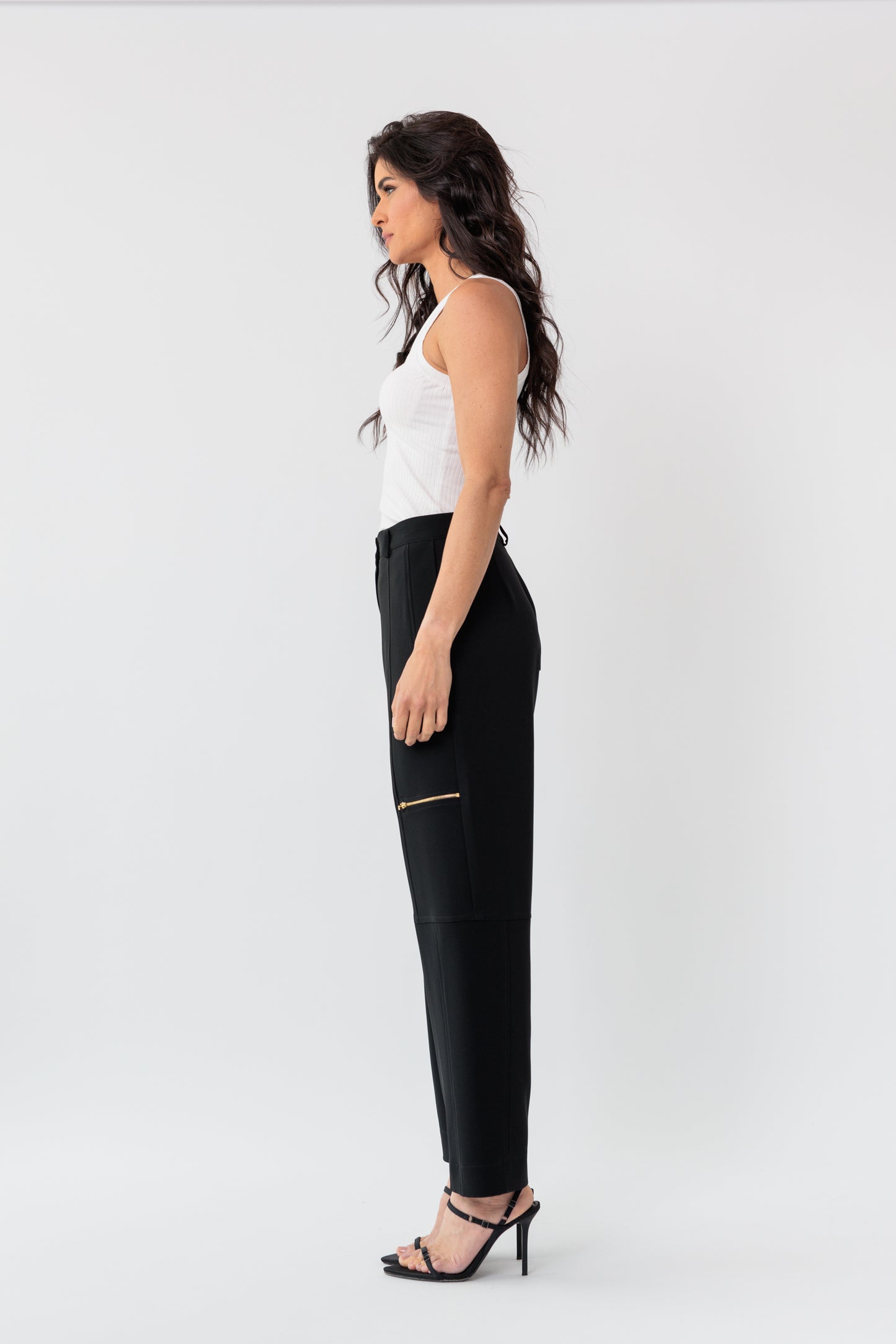 Utility Cropped Zipper Pant