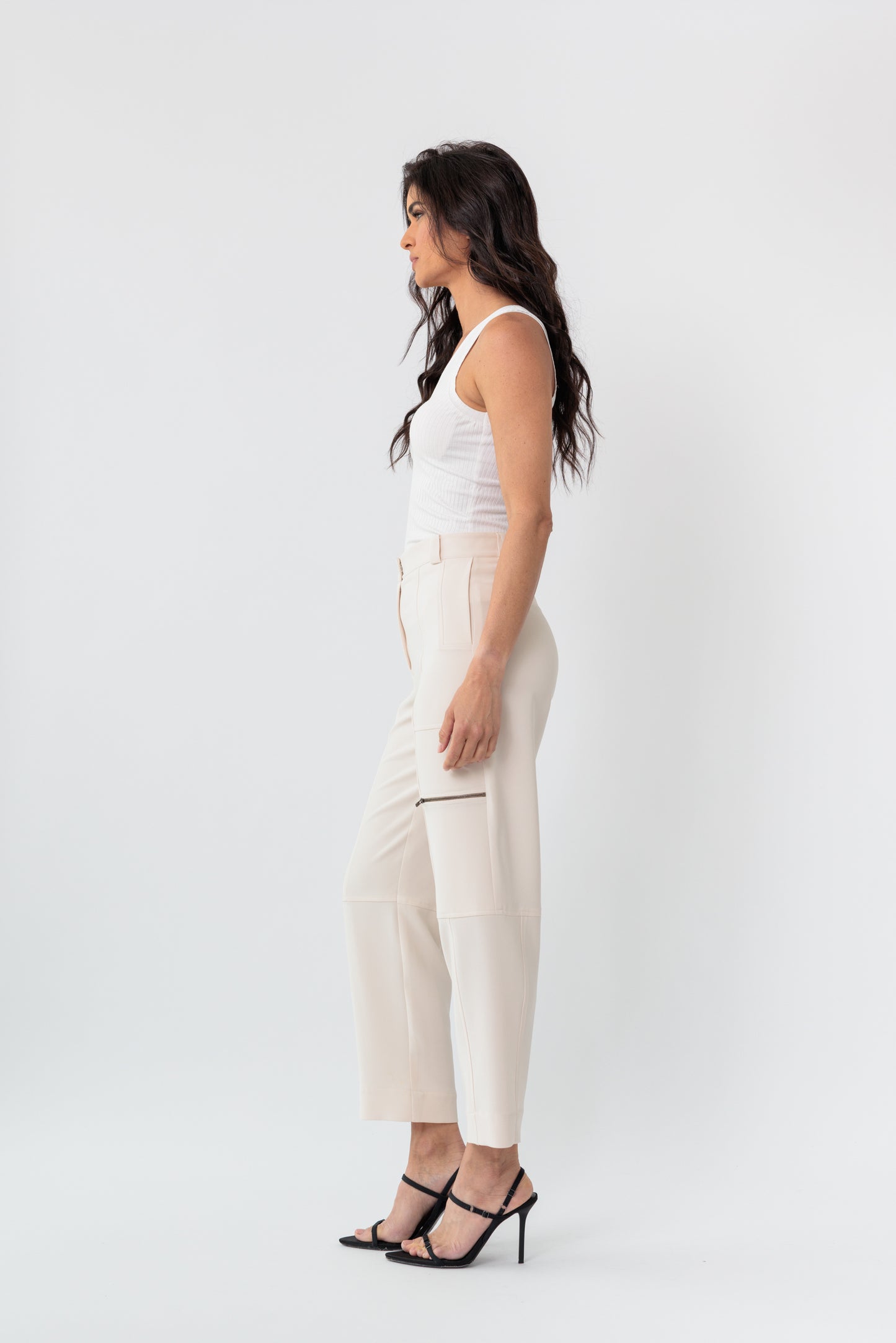 Utility Cropped Zipper Pant