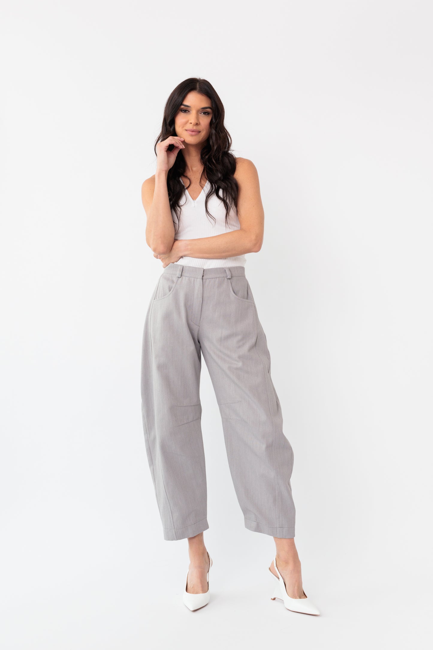 Denim Twill Barrel Pant