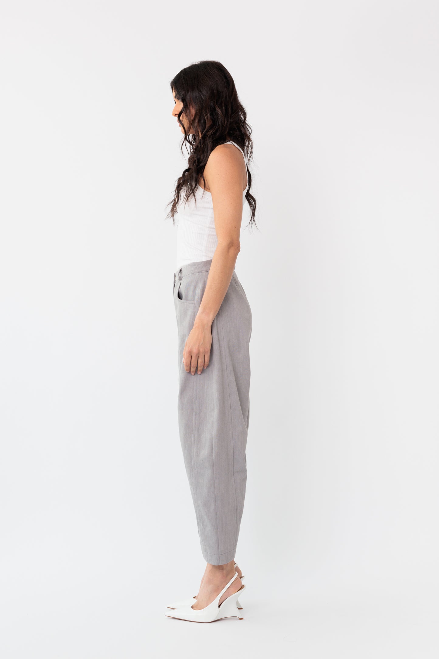 Denim Twill Barrel Pant