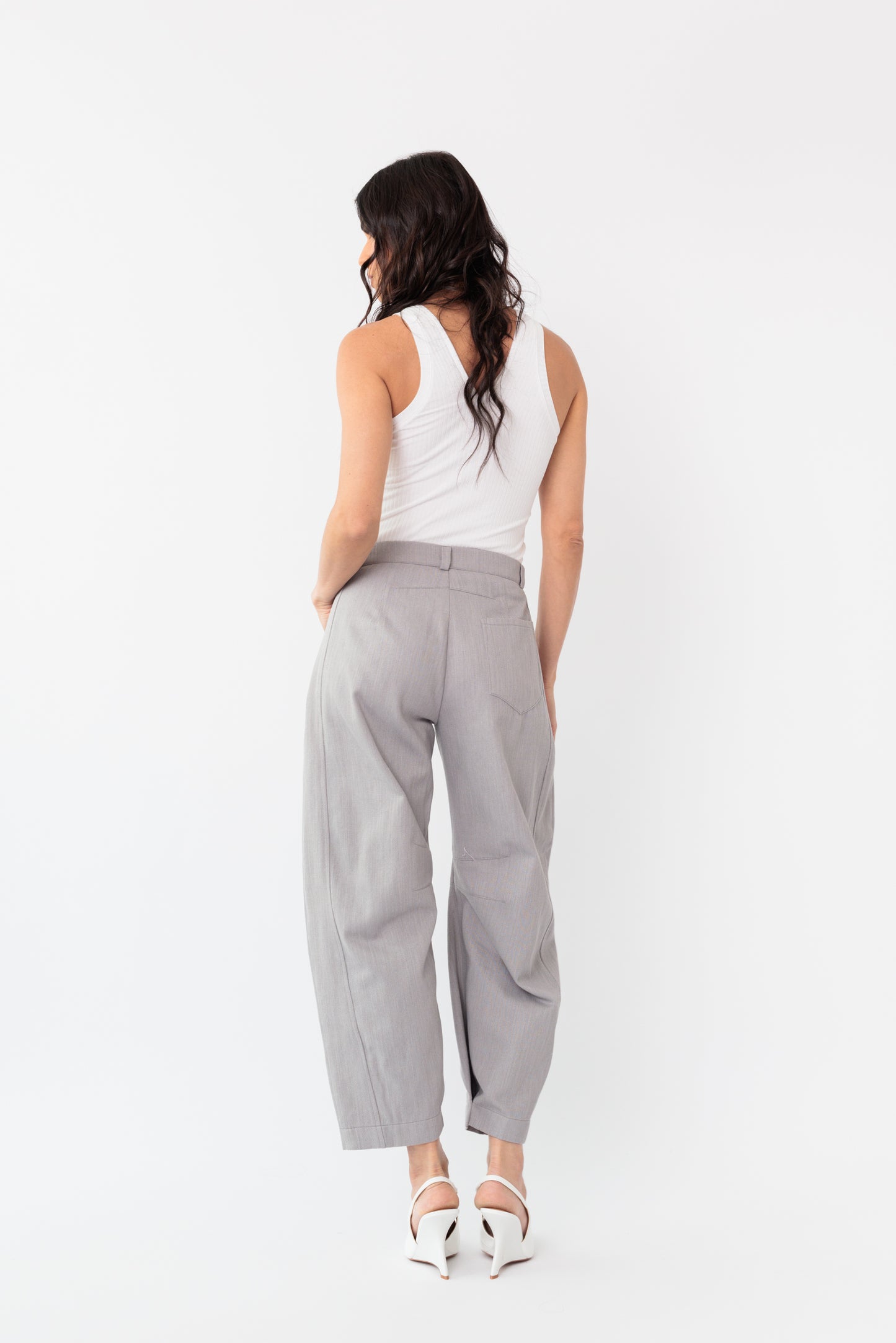 Denim Twill Barrel Pant