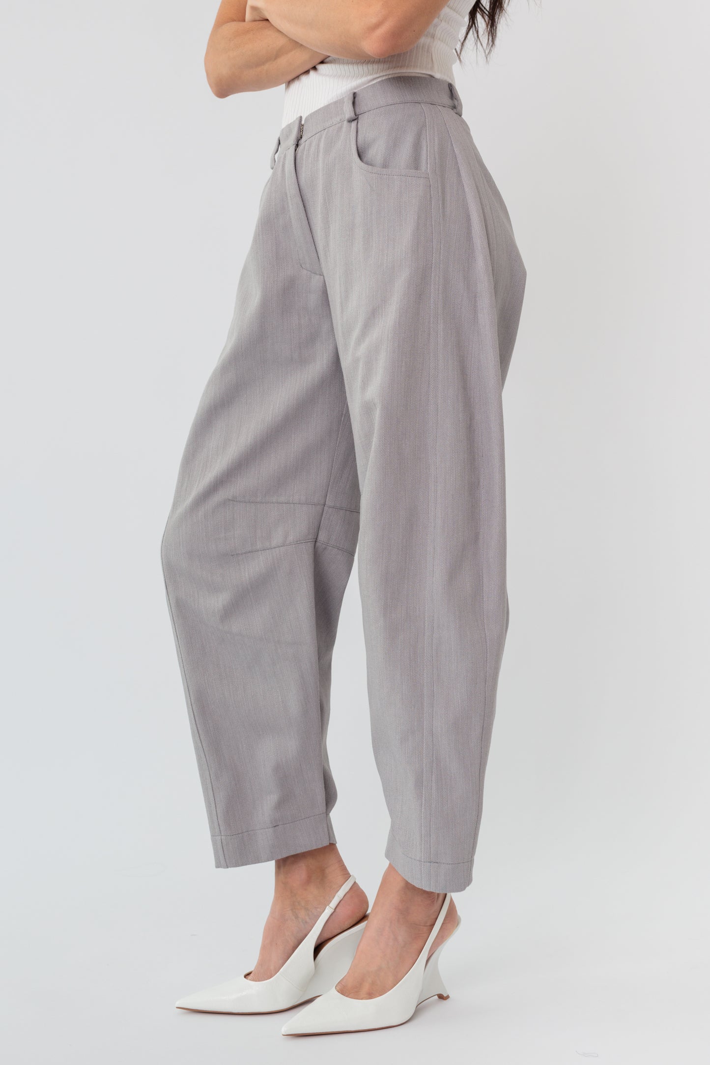 Denim Twill Barrel Pant