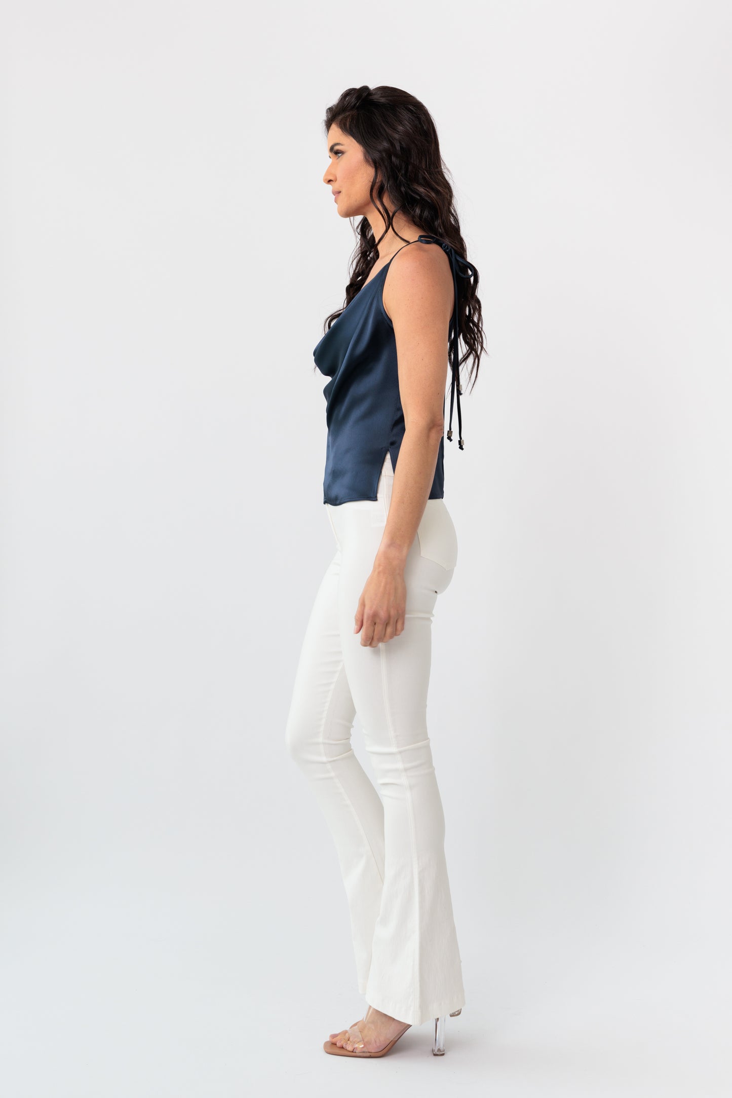 Cowl-Neck Racerback Camisole Top