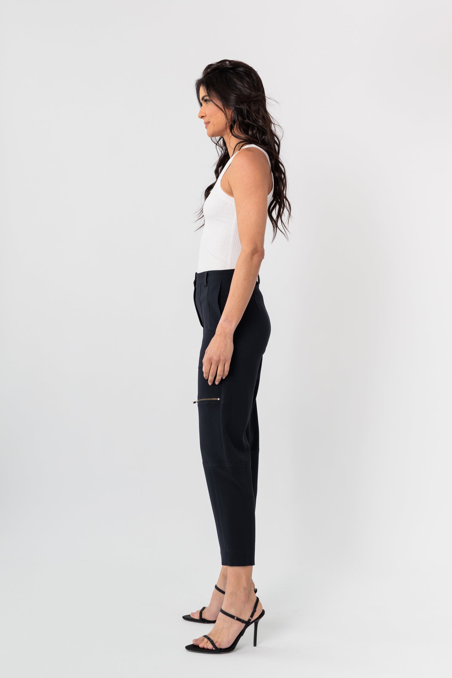 Utility Cropped Zipper Pant