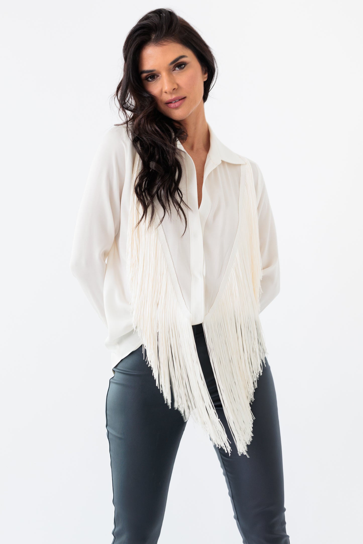 Oversized Fringe Blouse
