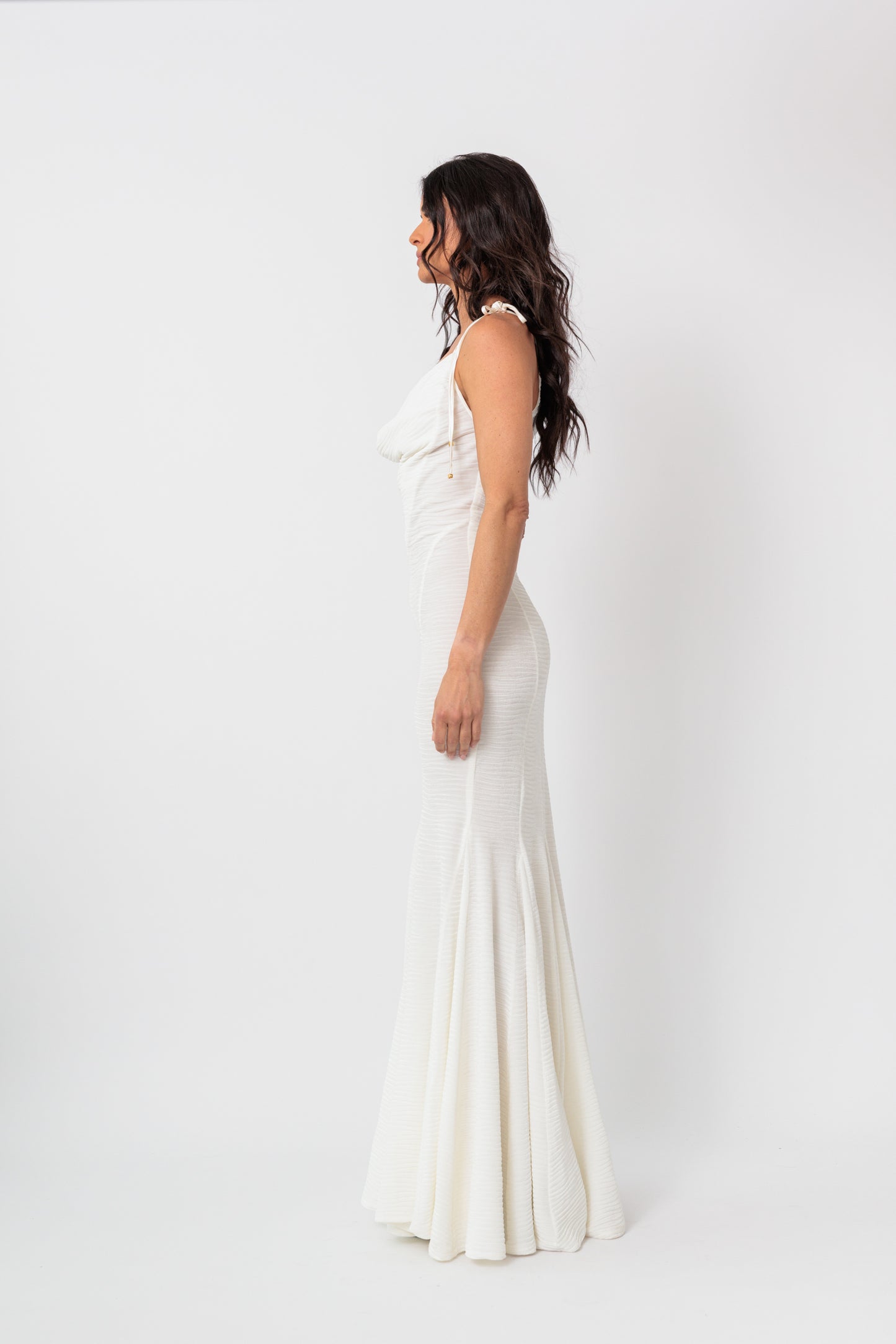 Cowl-Neck Racerback Slip Dress