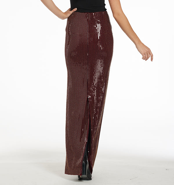 Varon Long Paillette Skirt