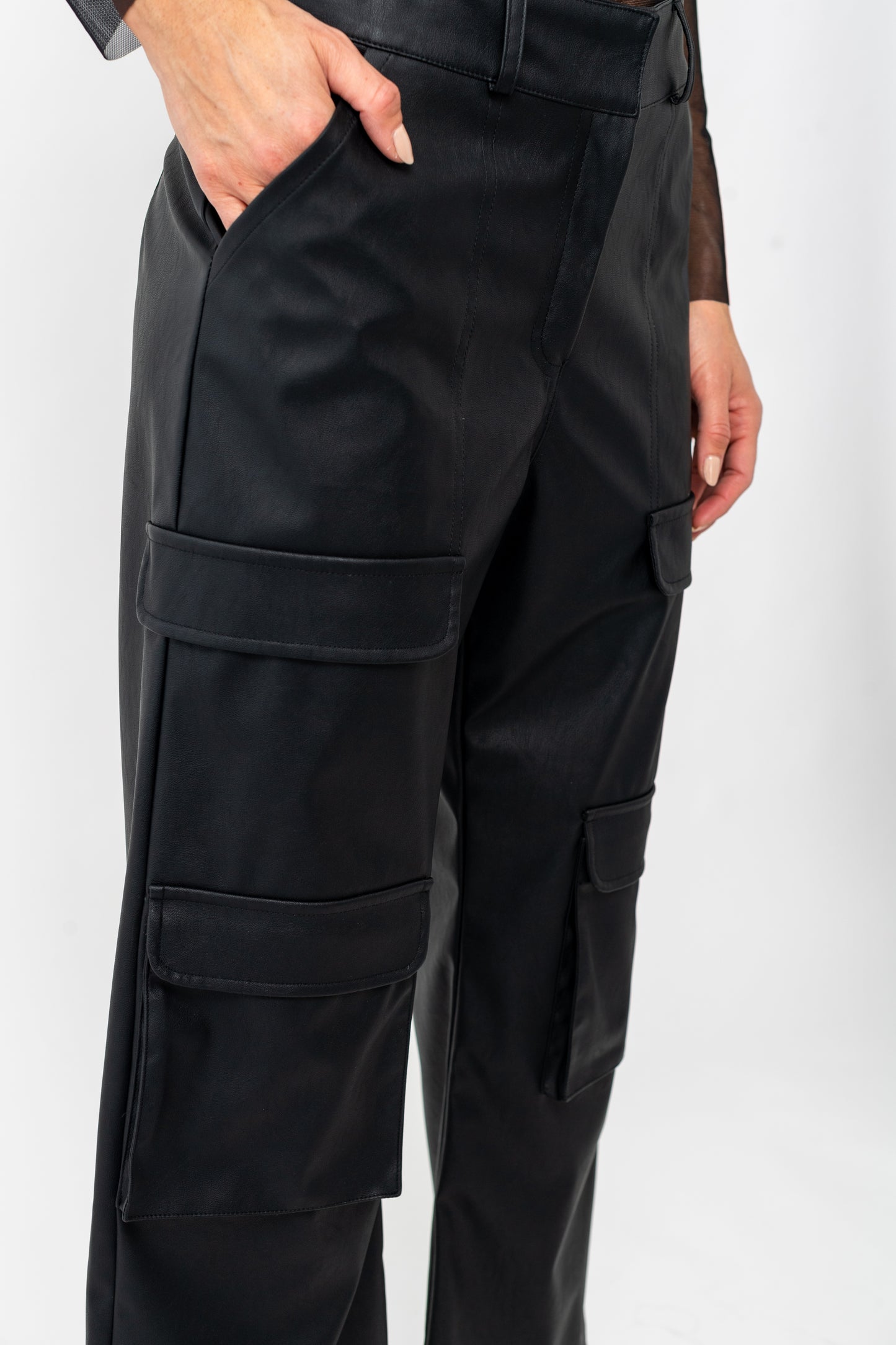 BA Waxed Wide-Leg Cargo Pant