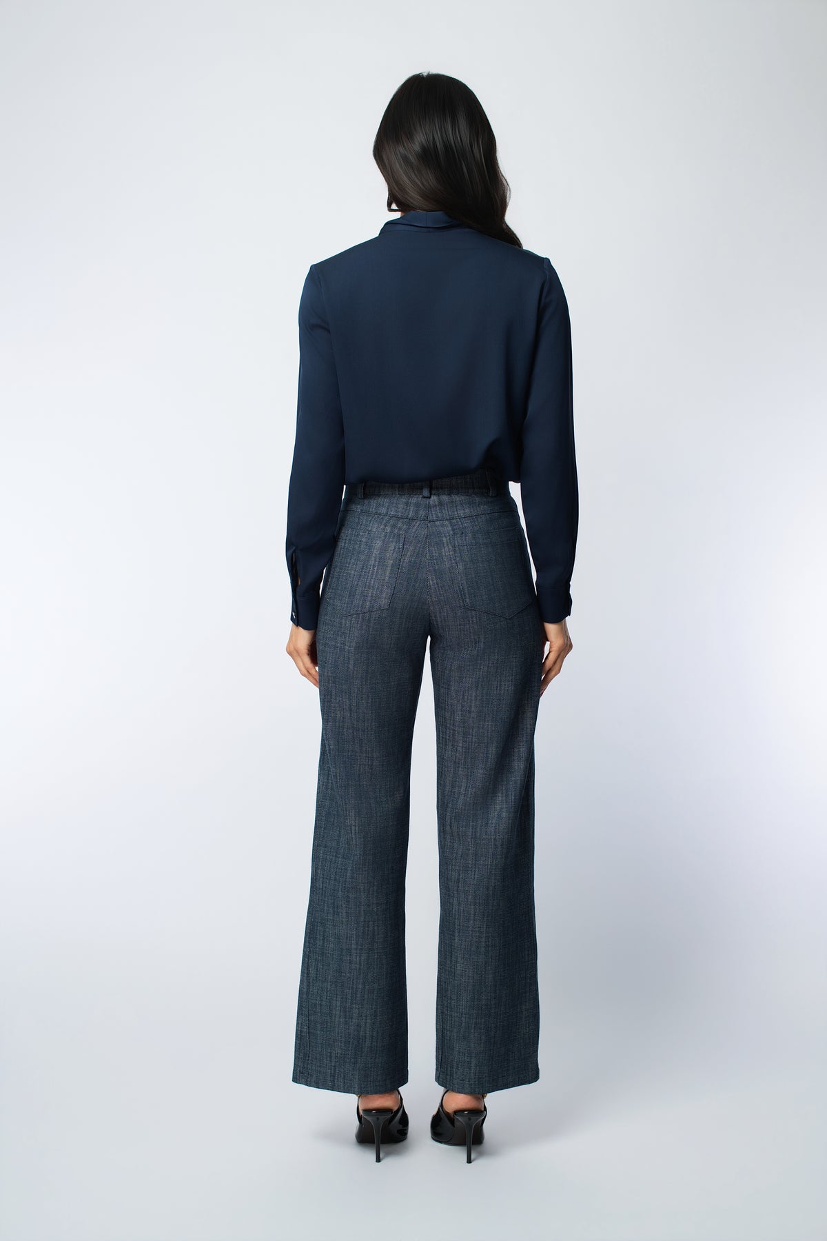Denim Straight Leg Trouser Pant