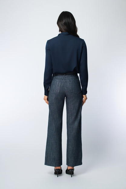 Denim Straight Leg Trouser Pant