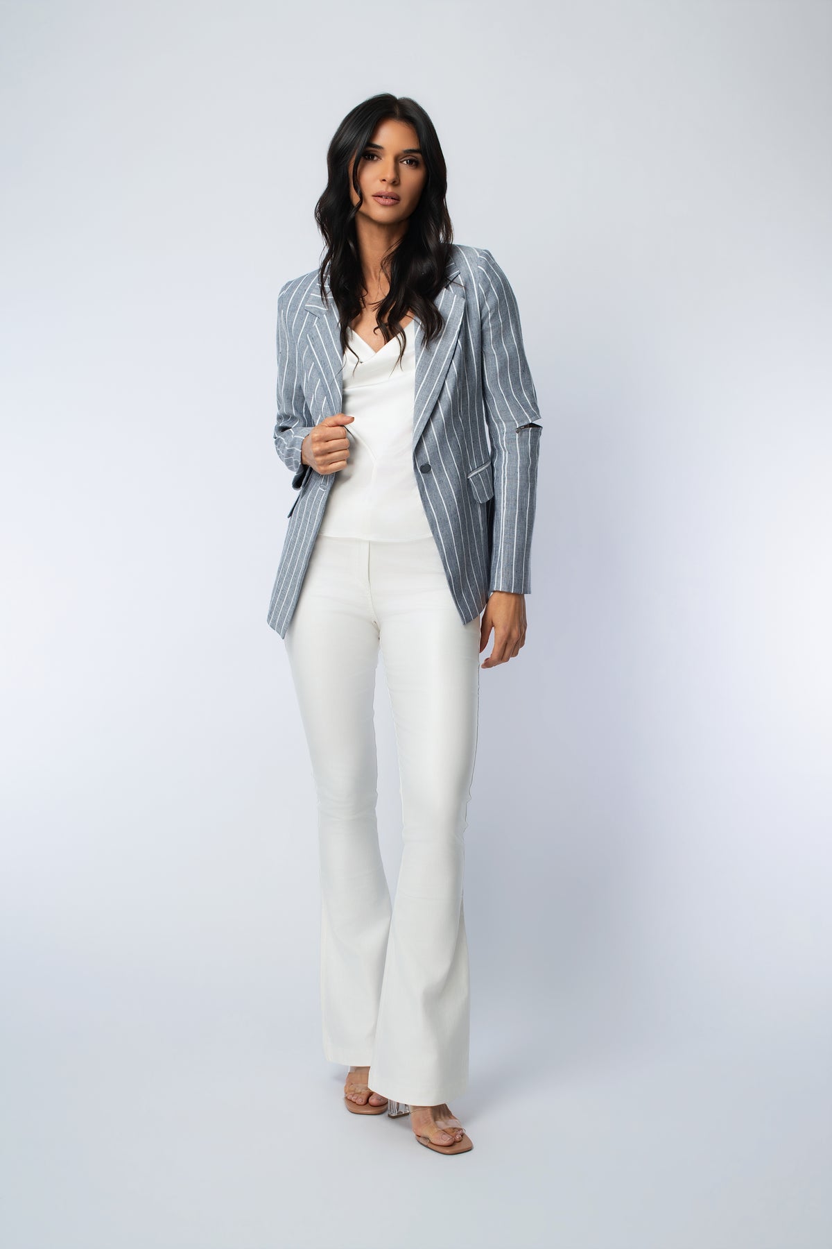 Pinstripe Rocker Zip Jacket