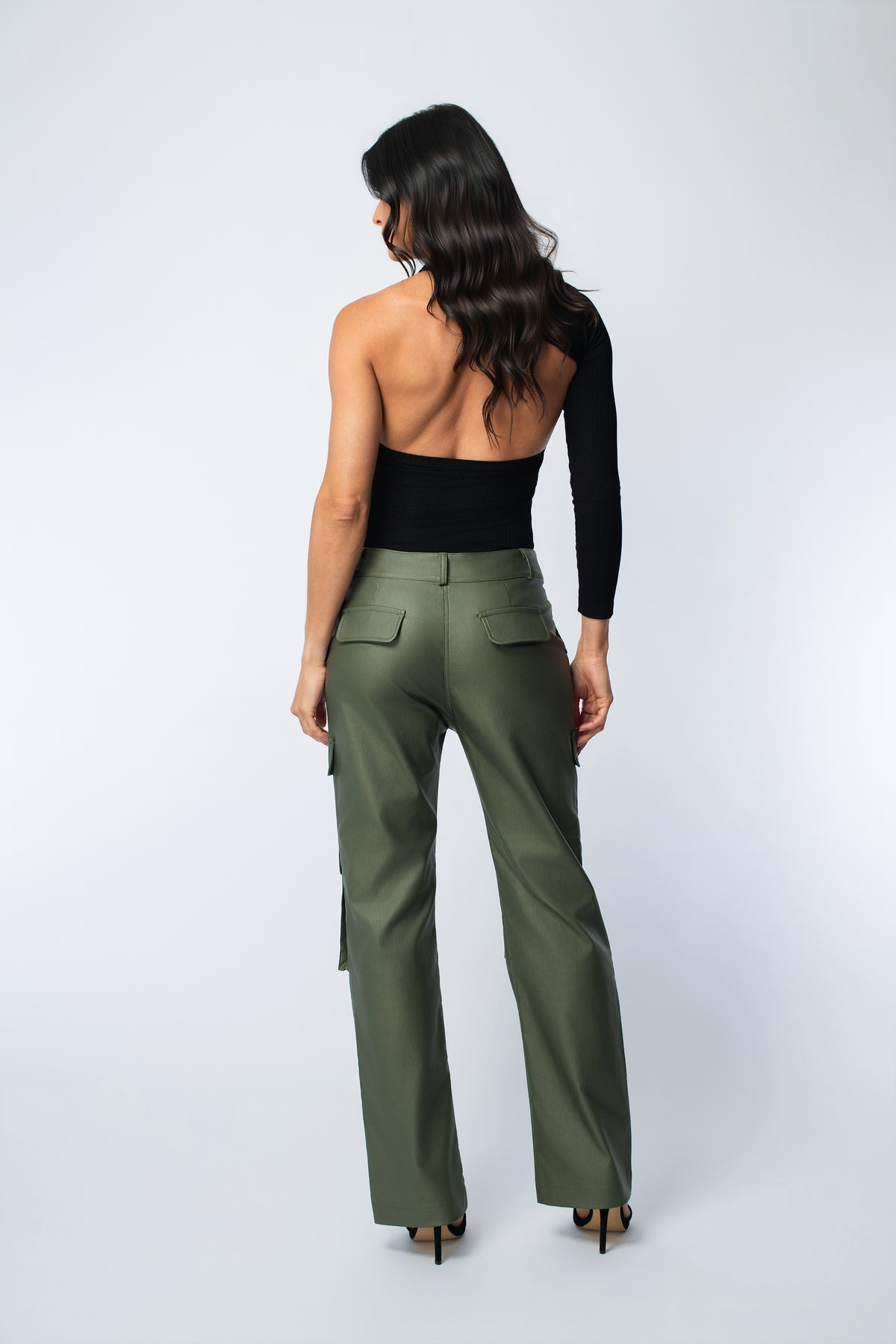 BA Waxed Wide-Leg Cargo Pant