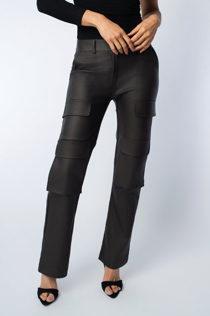 BA Waxed Wide-Leg Cargo Pant