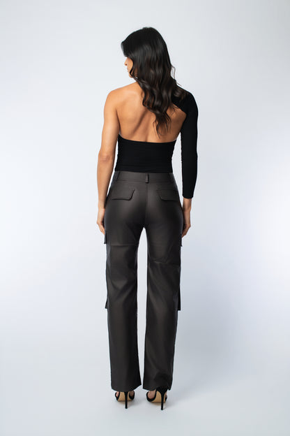 BA Waxed Wide-Leg Cargo Pant