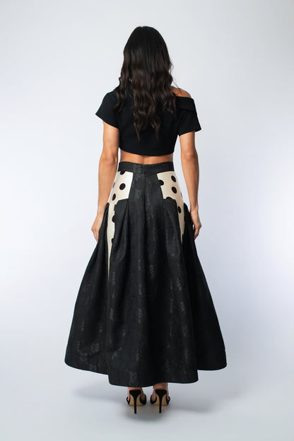 Cold Shoulder Double Breasted Cropped Jacket