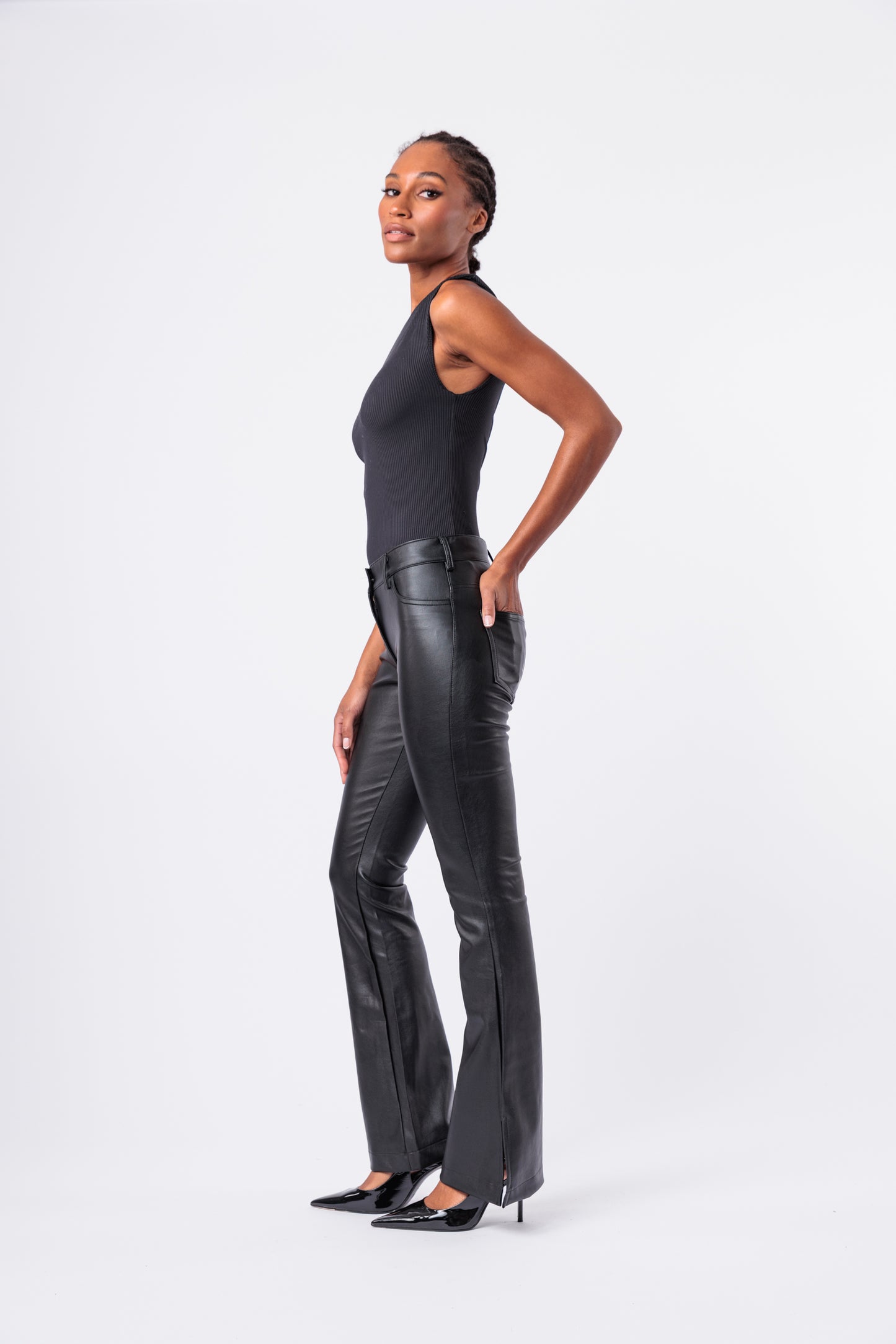 Side Slit Vegan Bootcut Pant