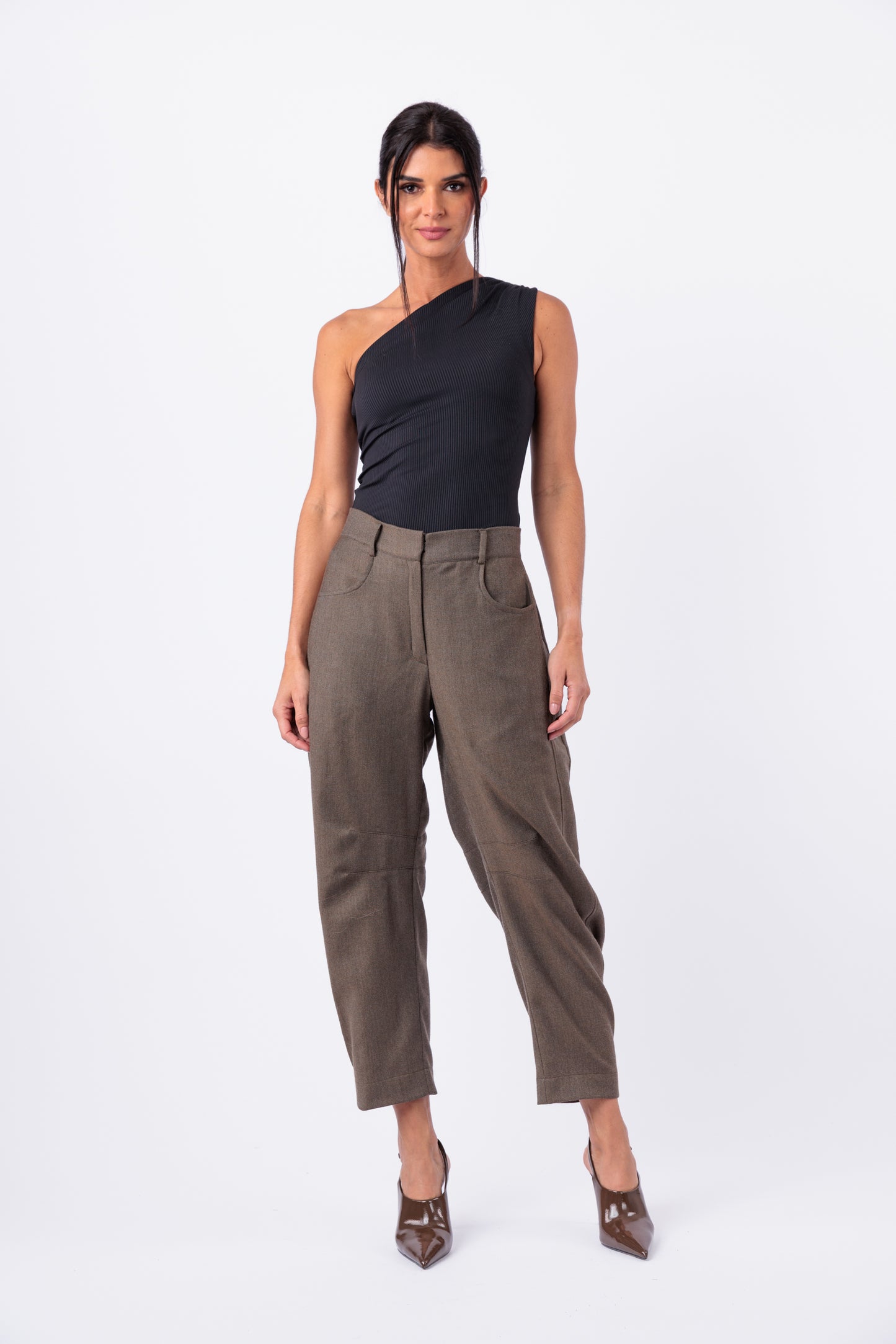 Wool Barrel Pant