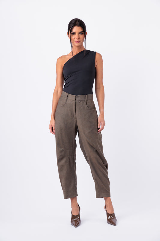 Wool Barrel Pant