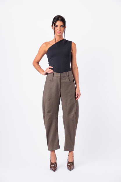 Wool Barrel Pant