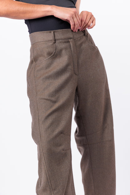 Wool Barrel Pant