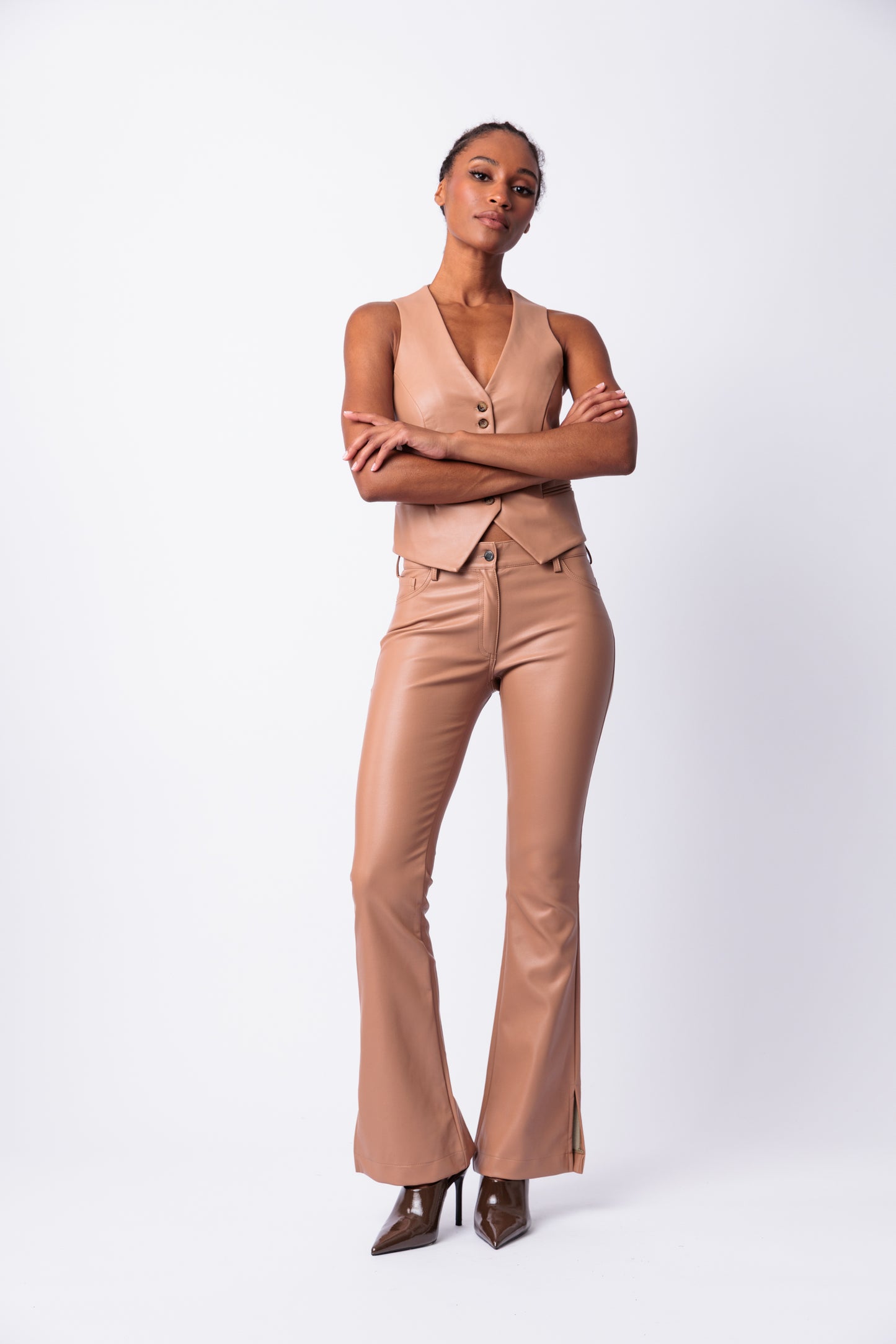 Side Slit Vegan Bootcut Pant