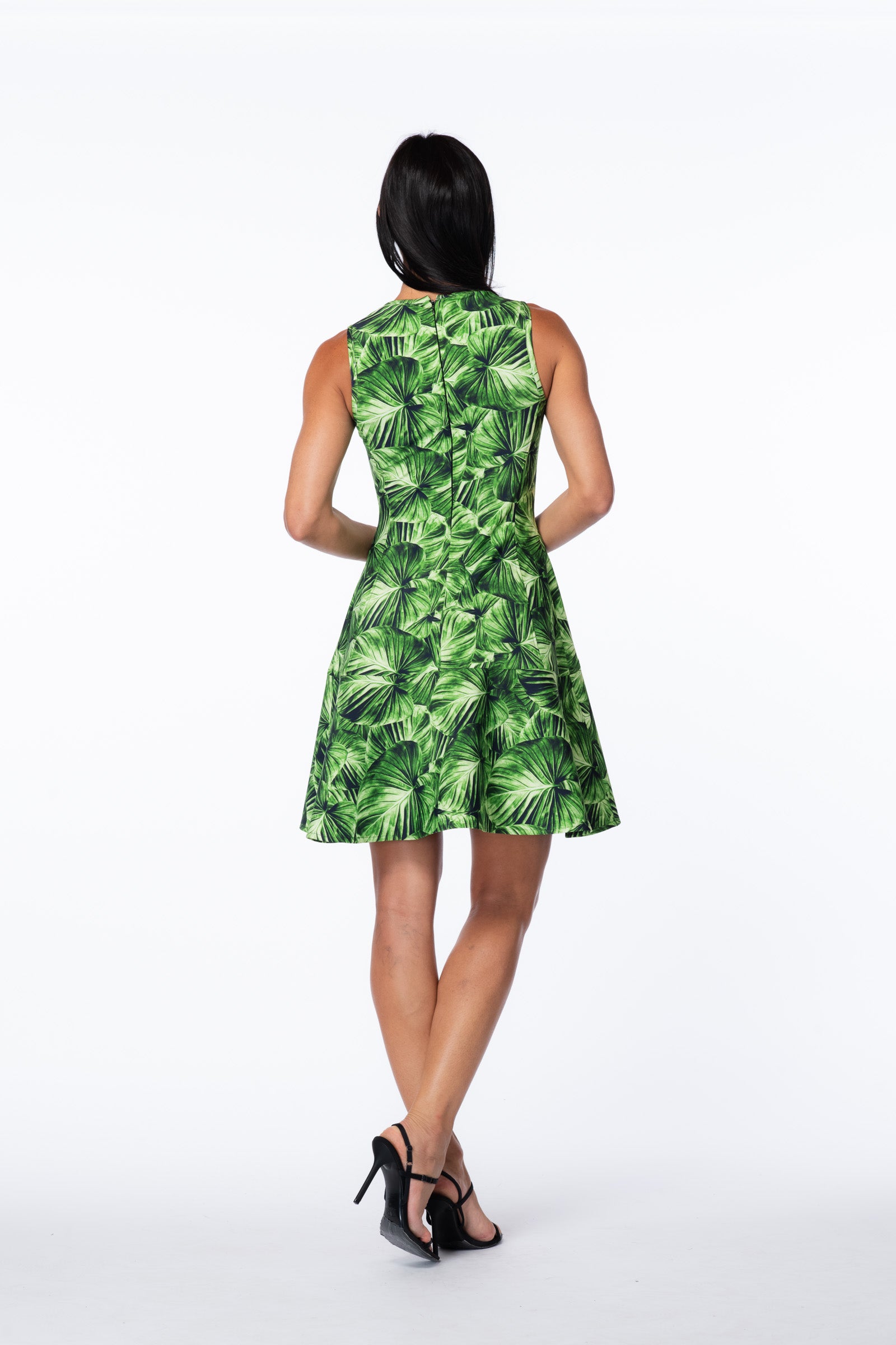 D'orsay Tropical Leaf-Print Dress Daniela Corte D'orsay Tropical Leaf-Print Dress Daniela Corte