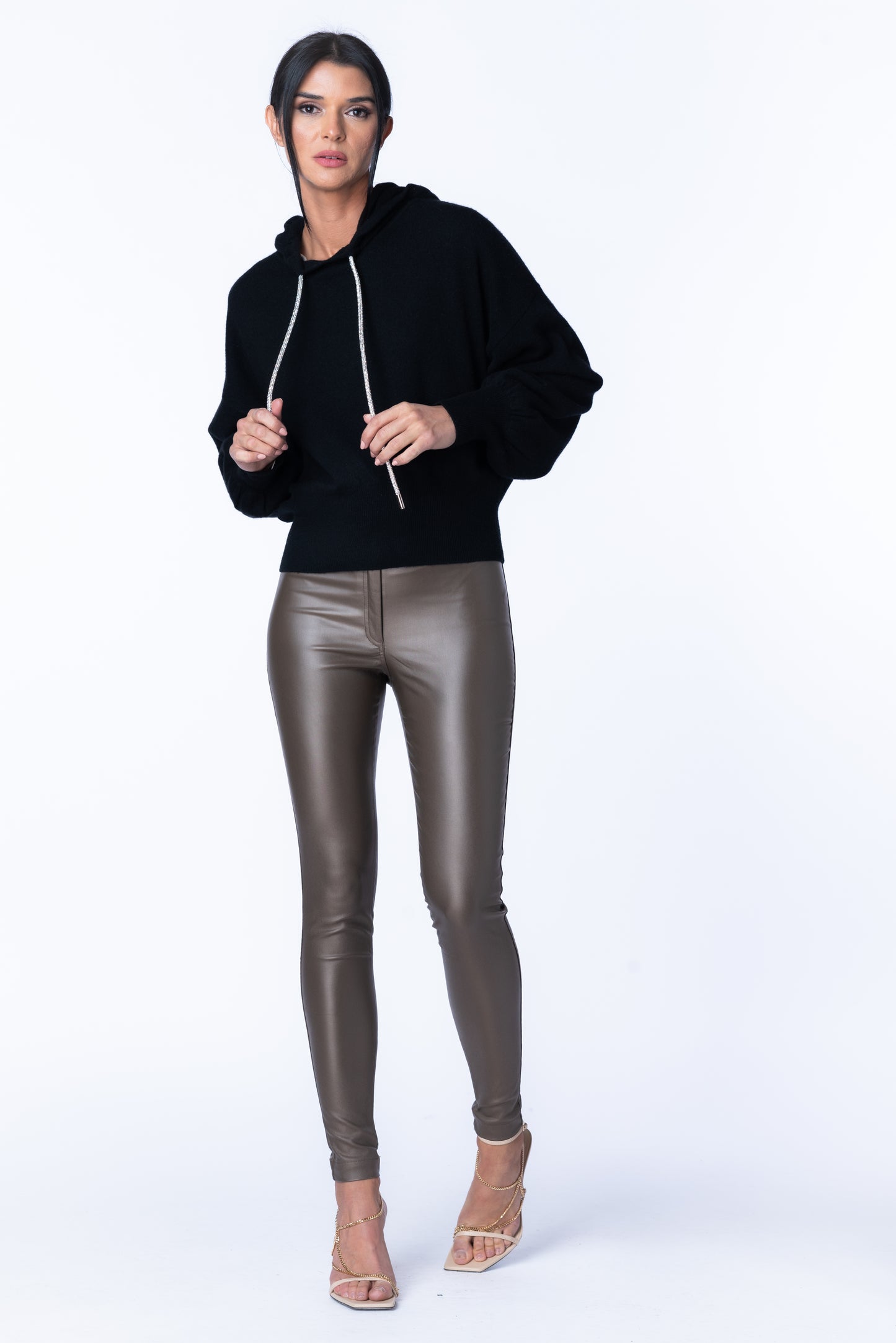 Bling Cashmere Hoodie Top