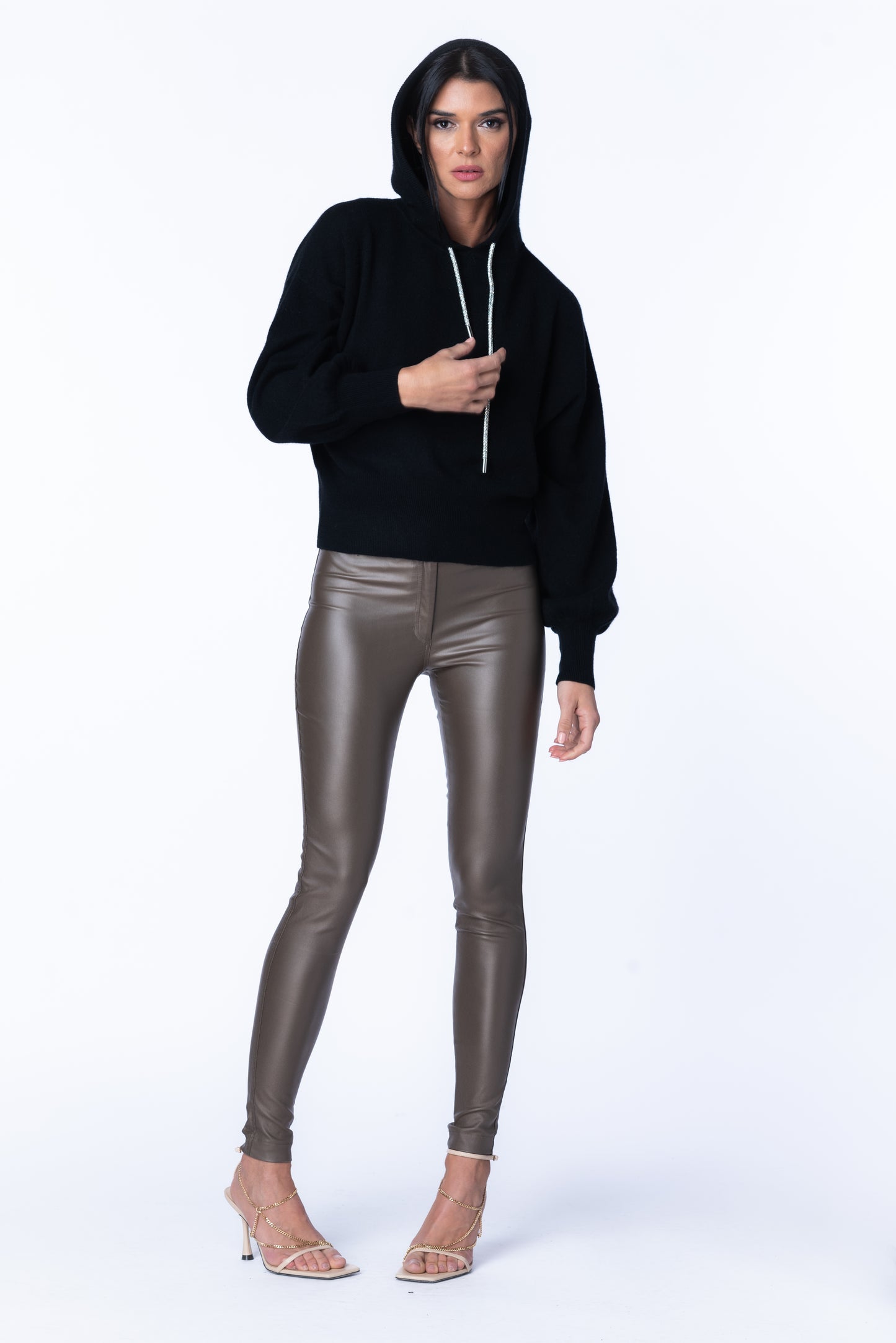 Bling Cashmere Hoodie Top