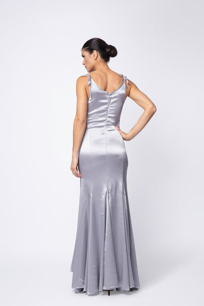 Cowl-Neck Racerback Slip Dress