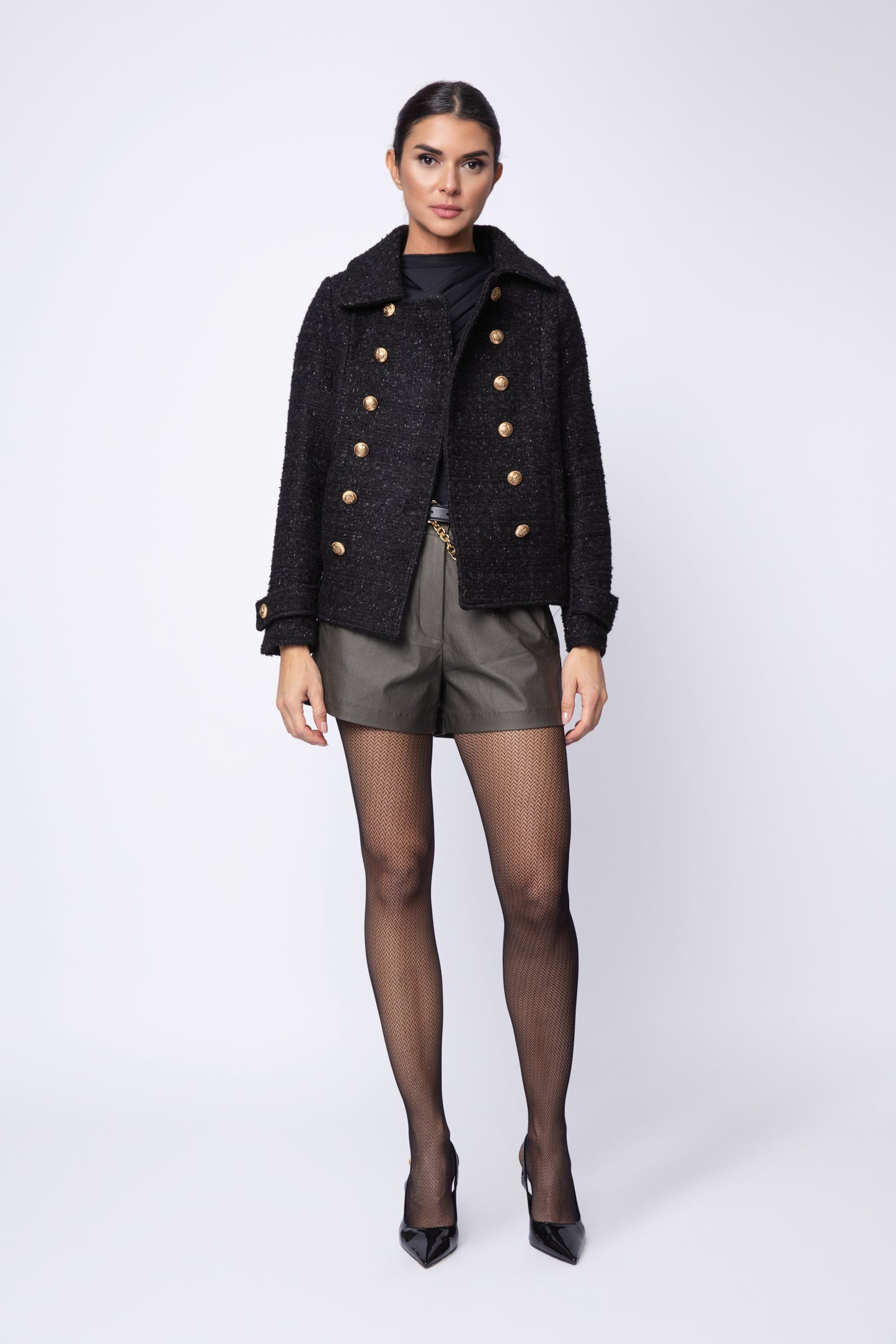 Lurex  Double Breasted Peacock Jacket