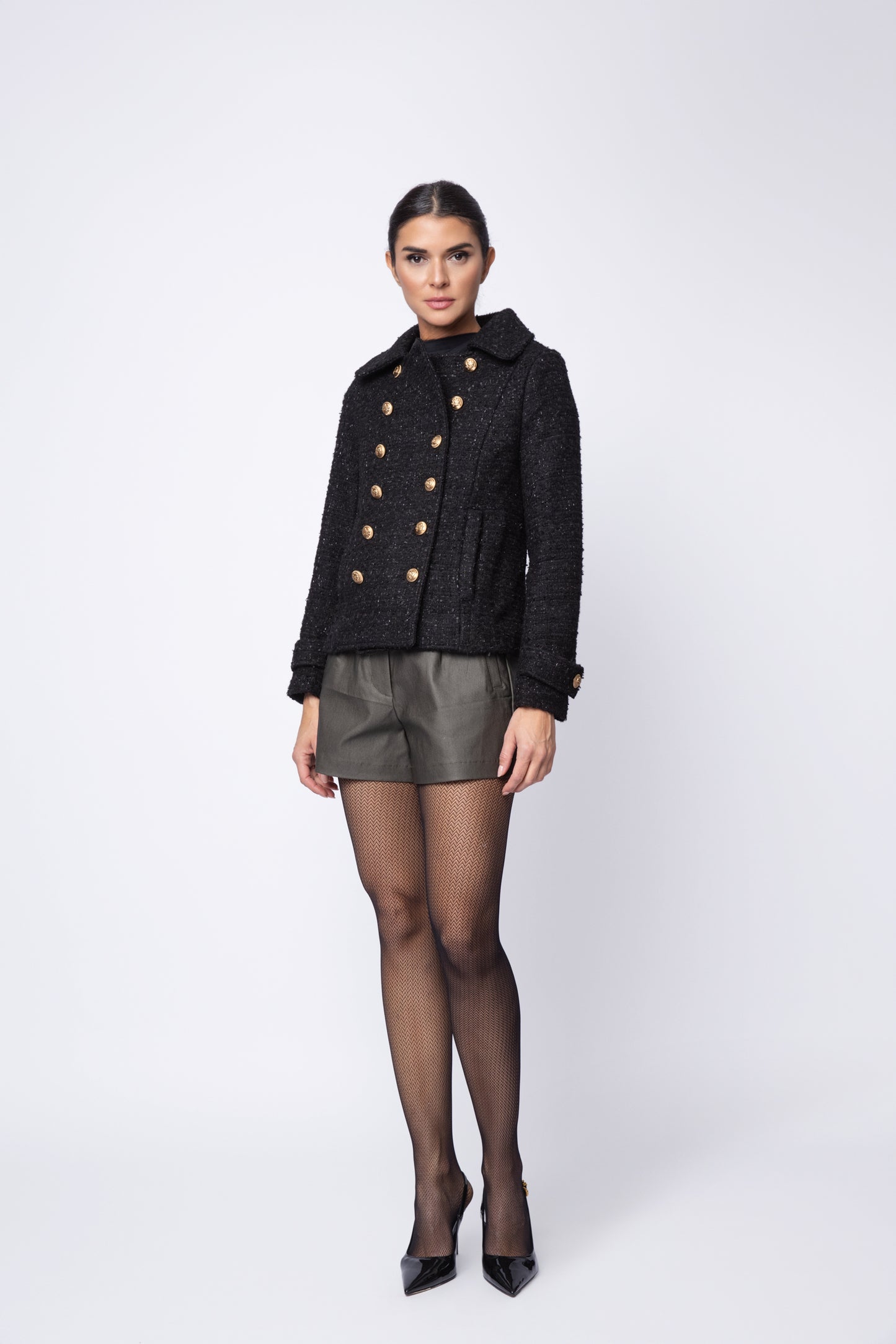 Lurex  Double Breasted Peacock Jacket