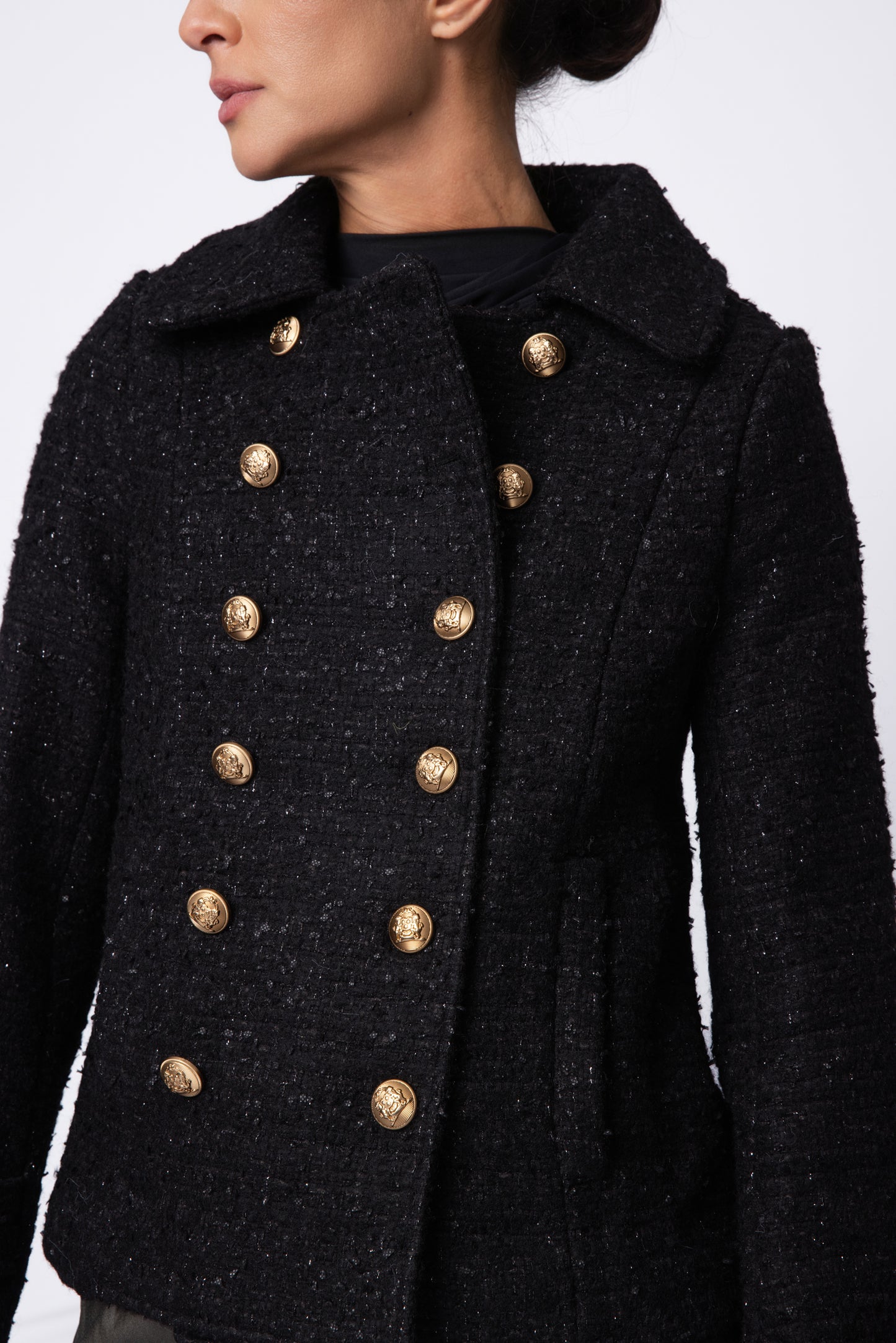 Lurex  Double Breasted Peacock Jacket