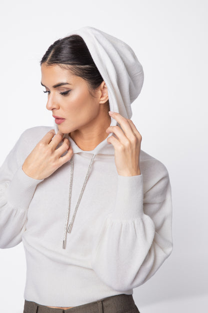 Bling Cashmere Hoodie Top
