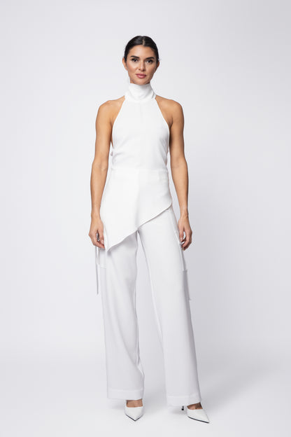 Asymmetrical High Neck Top