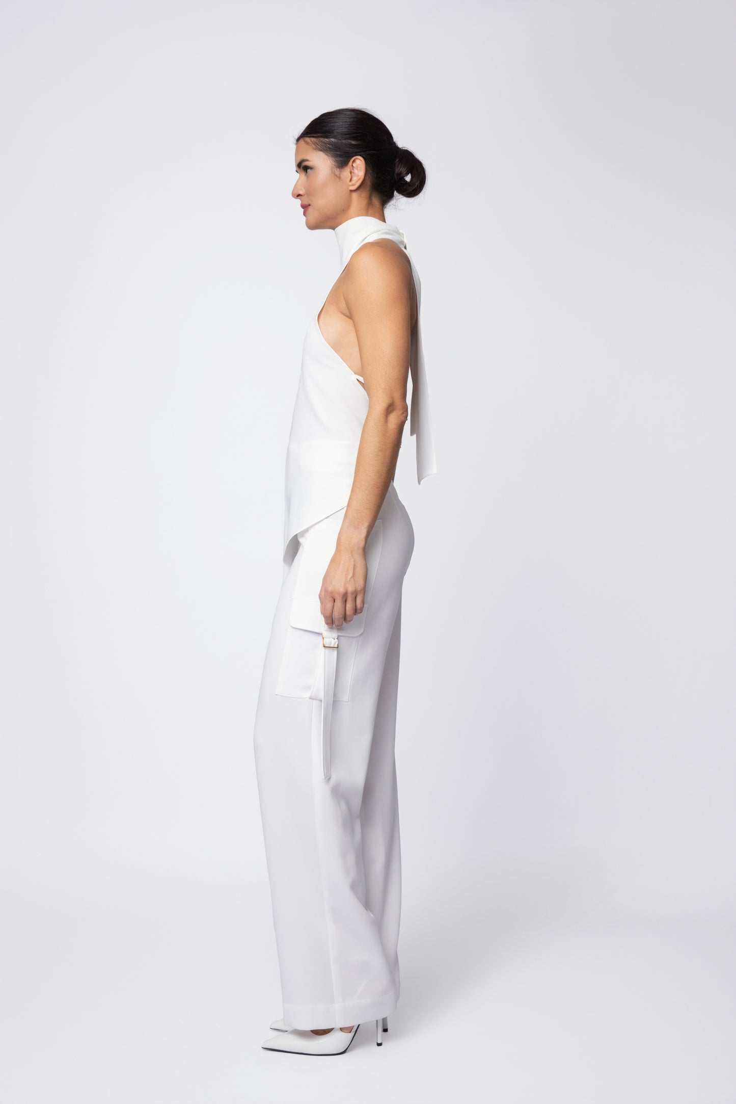 Asymmetrical High Neck Top