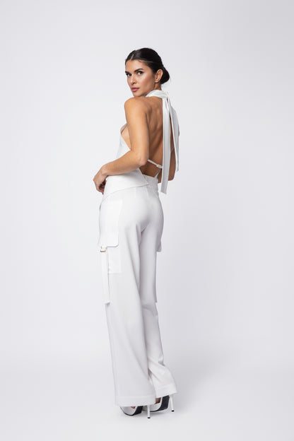 Asymmetrical High Neck Top