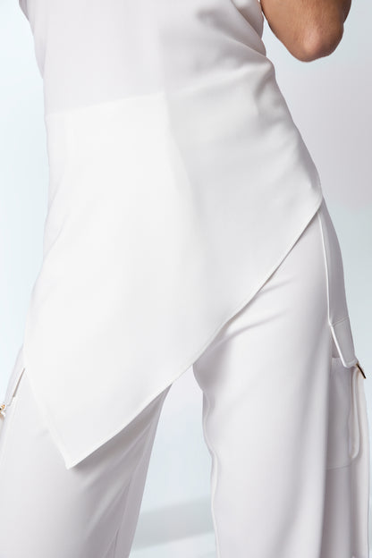Asymmetrical High Neck Top