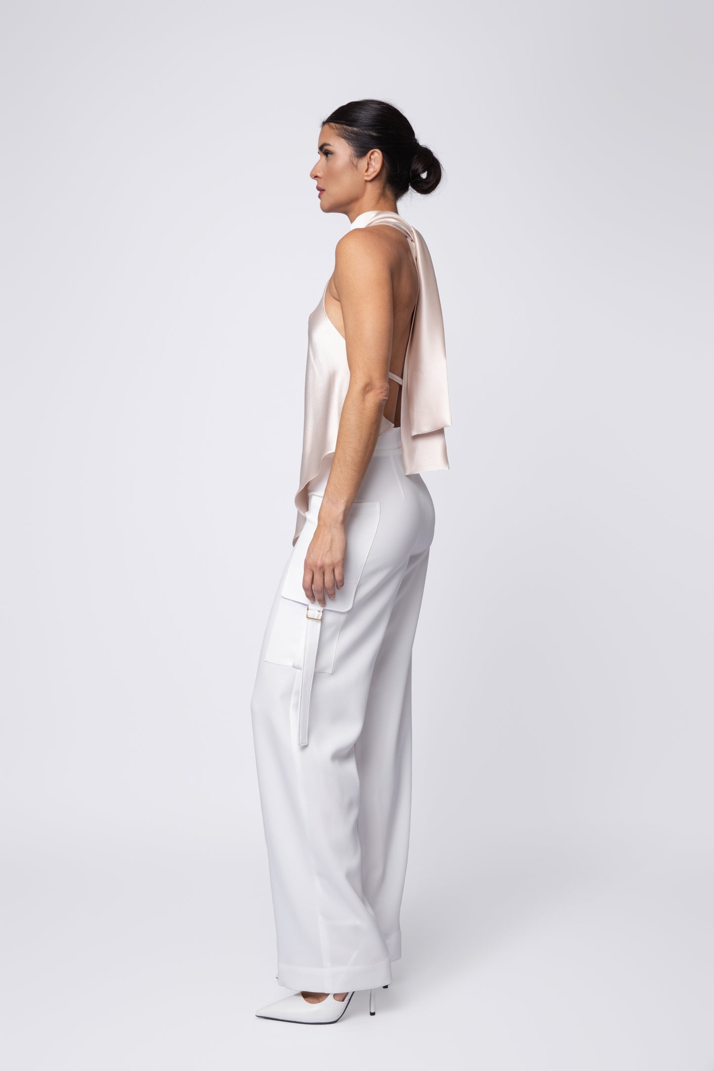 Asymmetrical High Neck Top