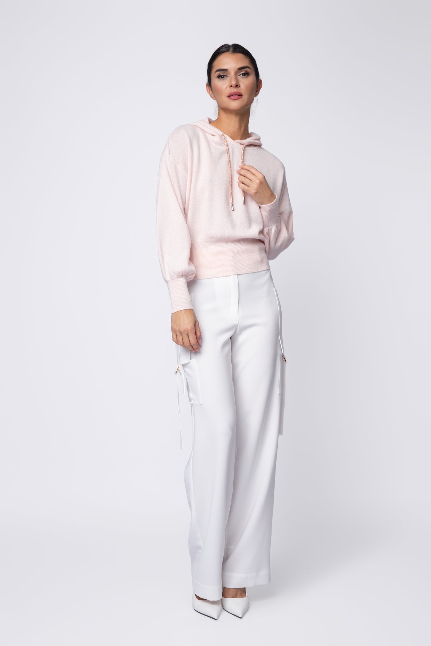 Bling Cashmere Hoodie Top