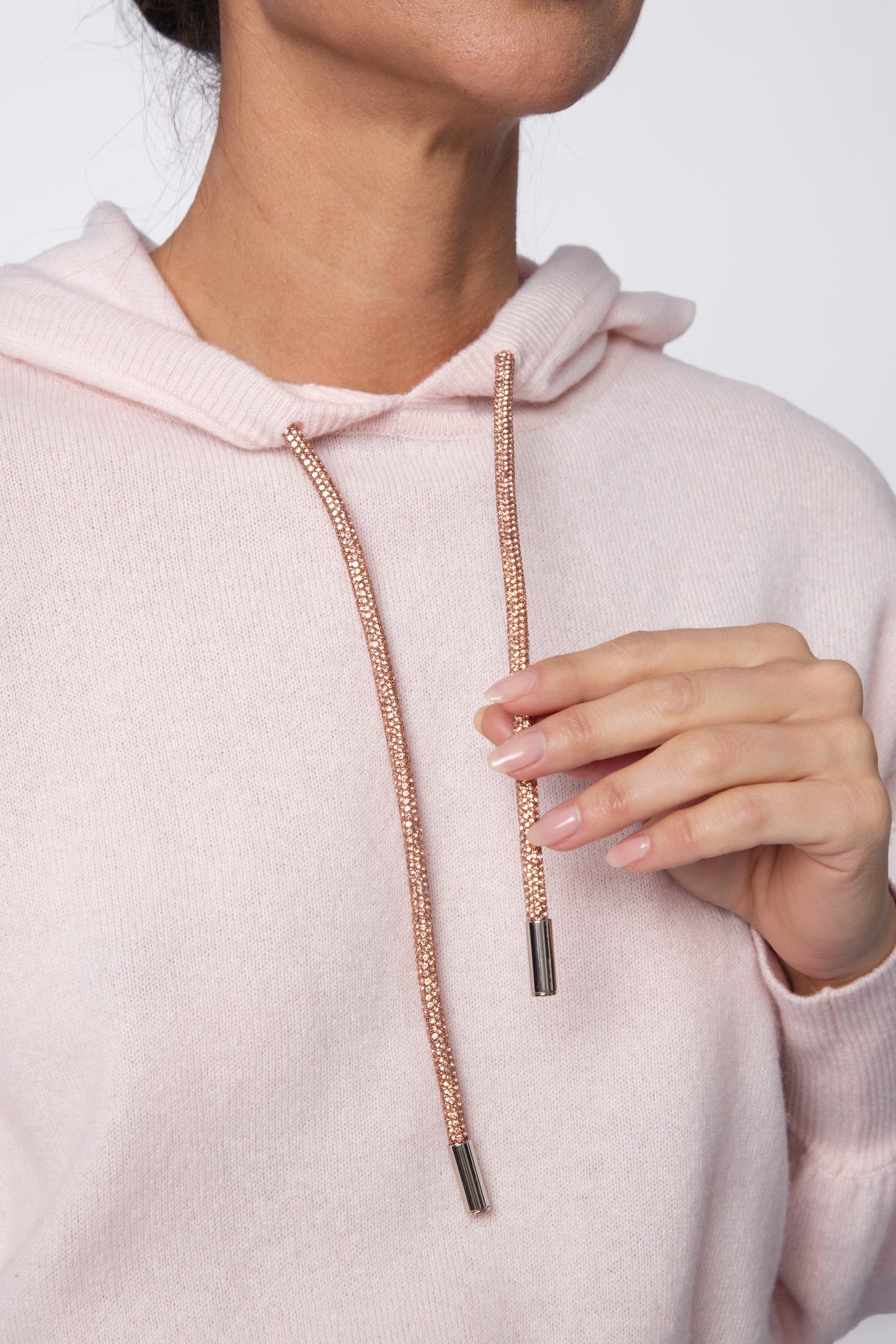Bling Cashmere Hoodie Top