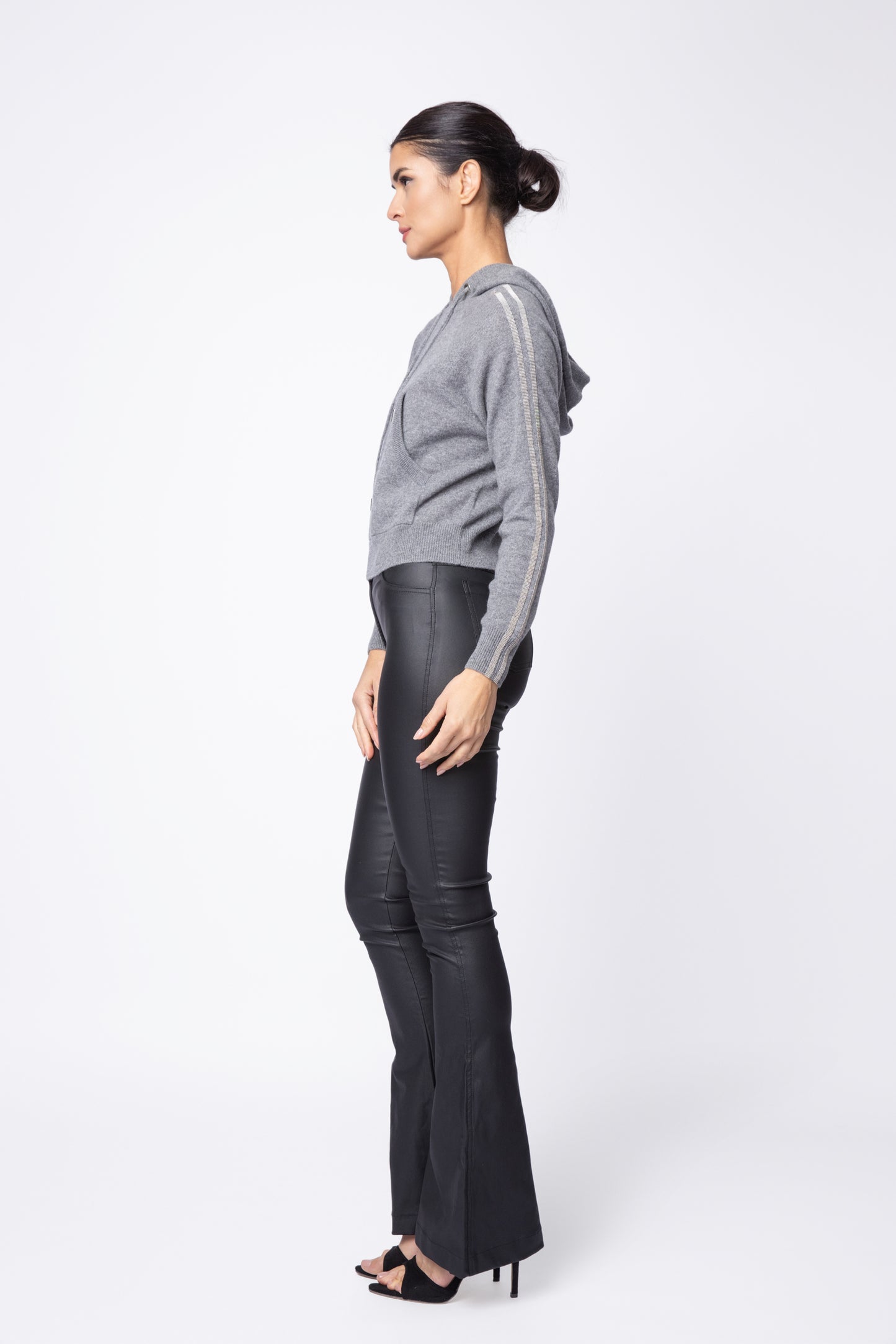 Bruno Metallic  Hoodie Sweater Top